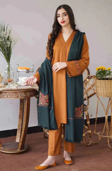 AISLING - 3PC Dhanak Embroidered ZF10