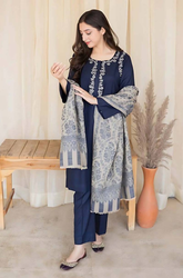 ASLING - 3PC Dhanak Embroidered ZF26