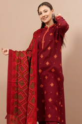 Dhanak - 3PC Embroidered ZF302