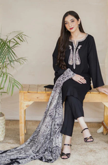 AISLING - 3PC Dhanak Embroidered ZF191