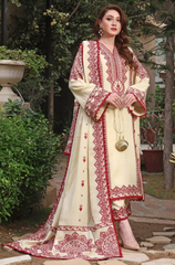 ANEELAS - 3PC DHANAK EMBROIDERED ZF289