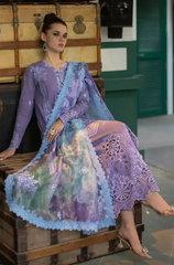 3PC - Embroidered DHANAK ZF274