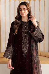 JAZMIN - 3PC Embroidered Velvet ZF266