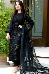 DANANEER - 3PC Linen Embroidered ZF172