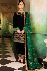 Noor-e-Zar - 3PC Embroidered Velvet ZF265