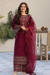 GRACE - 3PC DHANAK Embroidered ZF226