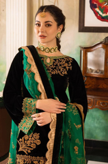 Noor-e-Zar - 3PC Embroidered Velvet ZF265