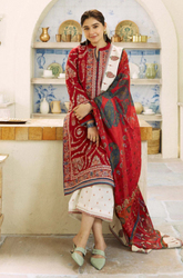 ZARA SHAH JAHAN - 3PC Dhanak Embroidered ZF182