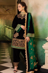 Noor-e-Zar - 3PC Embroidered Velvet ZF265