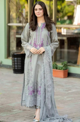 LIBAS - 3PC Unstitched Embroidered ZF337