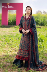AIM JOFA - 3PC DHANAK EMBROIDERED V677