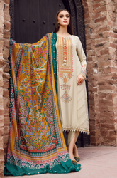 KHAADI - 3PC Embroidered Dhanak ZF141