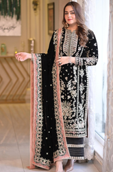 ANEELA’S - 3PC LUXURY VELVET ZF326