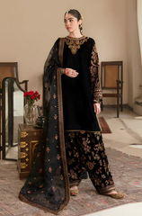 BAROQUE - 3PC VELVET EMBROIDERED ZF282