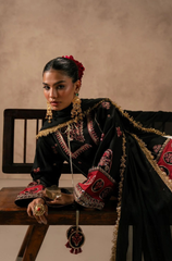 GUL-E-RAIZ - 3PC SILK EMBROIDERED V734