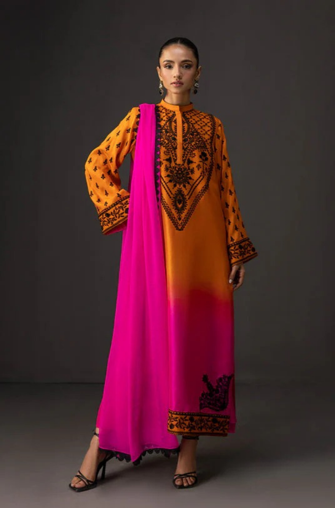 Zainab Chottani - 3PC SILK PRINTED ZF297