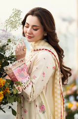QALAMKAR - 3PC Lawn Embroidered ZF235