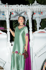 MURK -  3PC LUXURY SILK EMBROIDERED V735