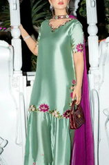 MURK -  3PC LUXURY SILK EMBROIDERED V735