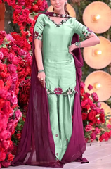 MURK -  3PC LUXURY SILK EMBROIDERED V735