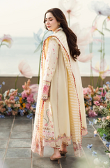QALAMKAR - 3PC Lawn Embroidered ZF235