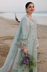 QALAMKAR -  3PC LAWN EMBROIDERED V722