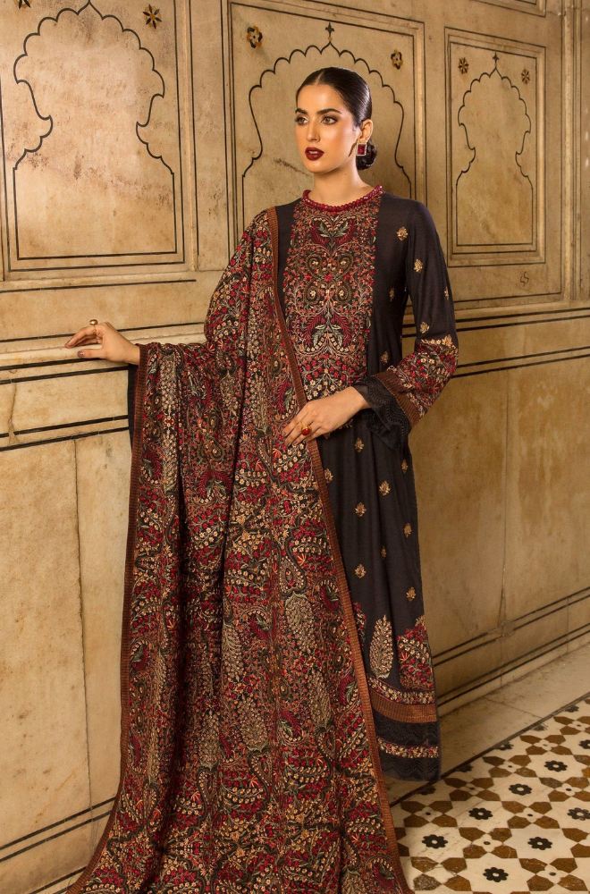 Dhanak - 3PC Embroidered ZF305