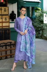 3PC - Embroidered DHANAK ZF274