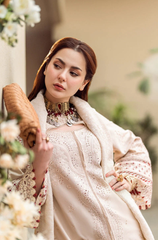 3PC - Lawn Embroidered with Manaar Embroidered Dupatta ZF243