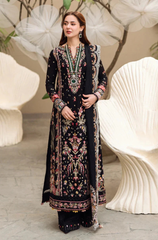 QALAMKAR - 3PC LAWN EMBROIDERED SUIT ZF332