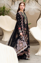 QALAMKAR - 3PC LAWN EMBROIDERED SUIT ZF332