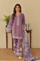 Summer -  3PC LAWN EMBROIDERED V 730