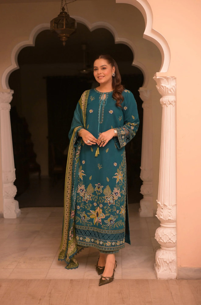ANEELAS - 3PC DHANAK EMBROIDERED V57
