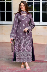 LIBAAS - 3PC DHANAK EMBROIDERED 681