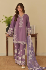 Summer -  3PC LAWN EMBROIDERED V 730
