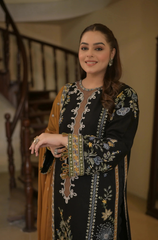 Aneelas - 3PC Luxury Dhanak Embroidered  V43