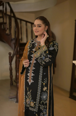 Aneelas - 3PC Luxury Dhanak Embroidered  V43