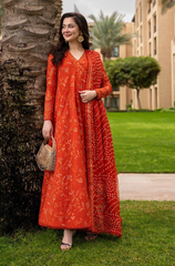 DANISA -  3PC LAWN EMBROIDERED FROCK V721