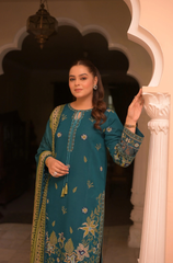 ANEELAS - 3PC DHANAK EMBROIDERED V57