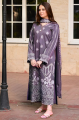 LIBAAS - 3PC DHANAK EMBROIDERED 681