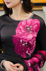 LULUSAR - 3PC SILK PRINTED ZF271