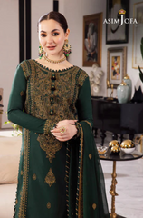 ASIM JOFA - 3PC DHANAK Embroidered ZF178