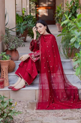 Summer -  3PC LAWN EMBROIDERED 727