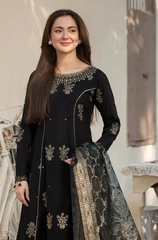 Hania - 3PC Dhanak Embroidered ZF-276