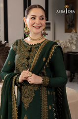 ASIM JOFA - 3PC DHANAK Embroidered ZF178
