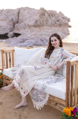 QALAMKAR - 3PC LAWN EMBROIDERED ZF237