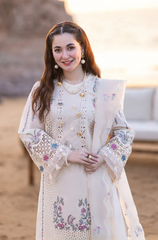 QALAMKAR - 3PC LAWN EMBROIDERED ZF237