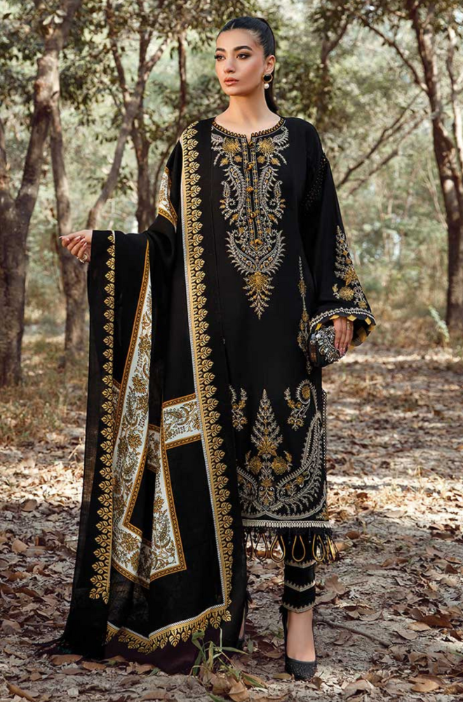 MARIA B - 3PC Embroidered Dhanak ZF66