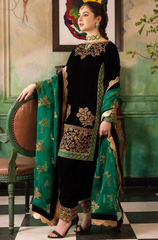Noor-e-Zar - 3PC Embroidered Velvet ZF265