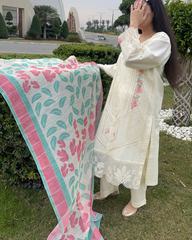 Premium Lawn - 3PC Stitched Embroidered ZF008